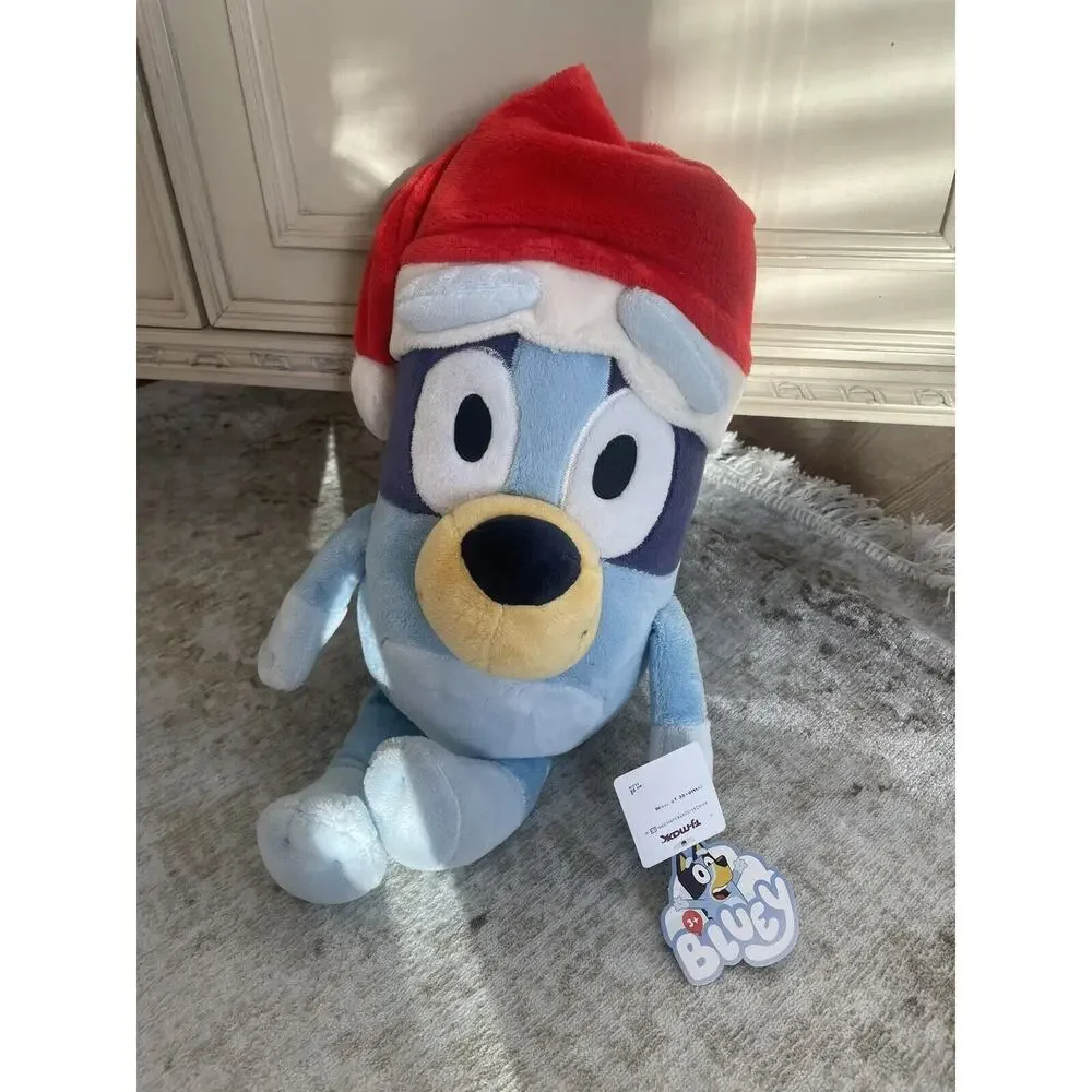 Christmas Bluey Plush Santa Hat NWT 20” Disney